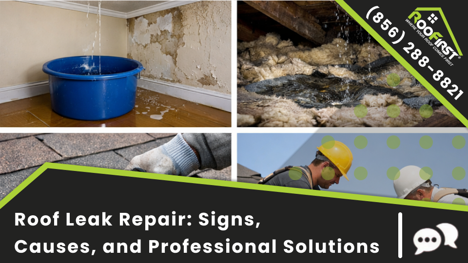 Roofirst Thumbnail Blog Roof Leak Repair Signs, Causes, and Professional Solutions